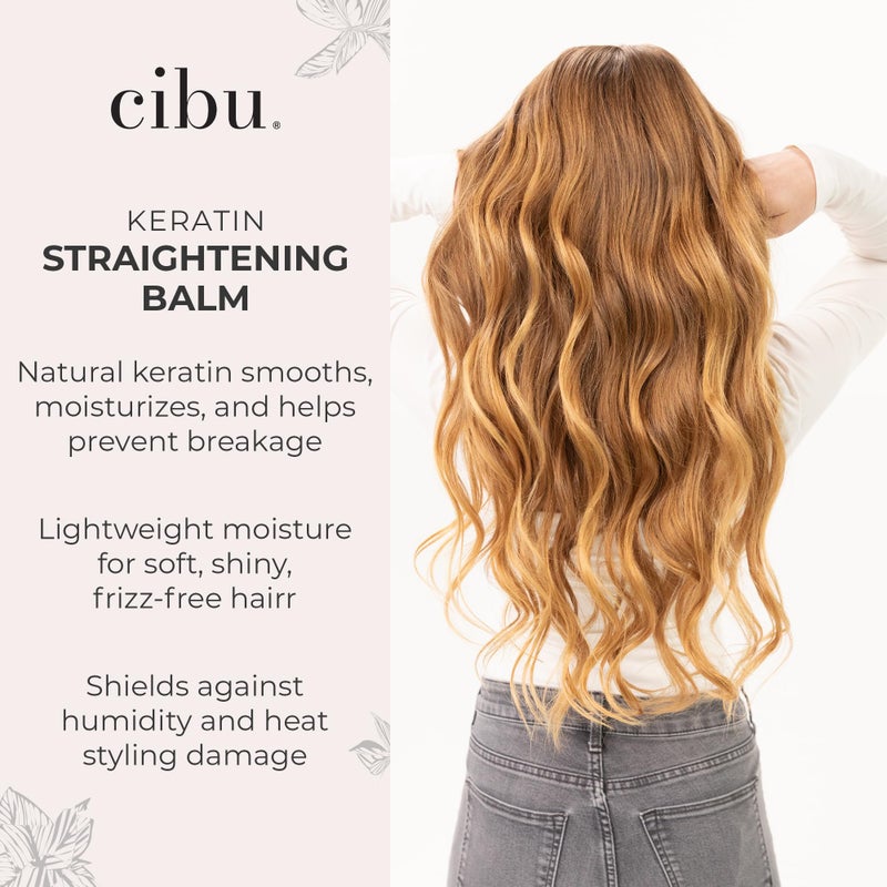 Cibu Keratin Straightening Balm | Heat Protectant | At-Home Treatment | Frizz Prevention | Hair Moisturizer | 4.25 Ounces - Image 4