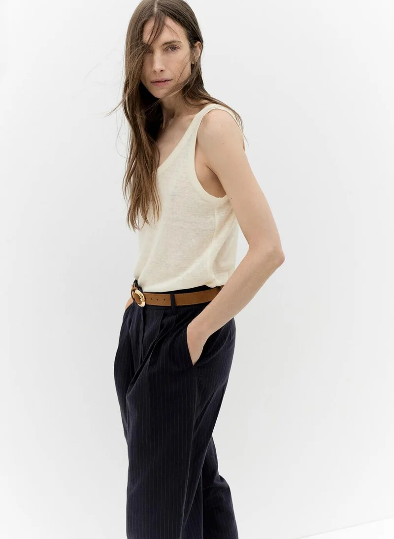 MANGO Oval Buckle Belt