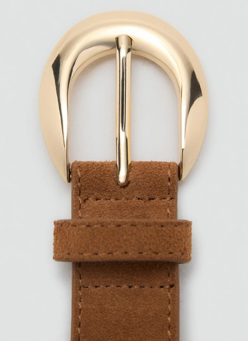 MANGO Oval Buckle Belt