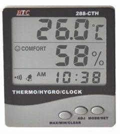 HTC THERMO-HYGROMETER 288-CTH (BIG DISP.THERMO HYGRO METER) Model: HTC-02 - Image 2