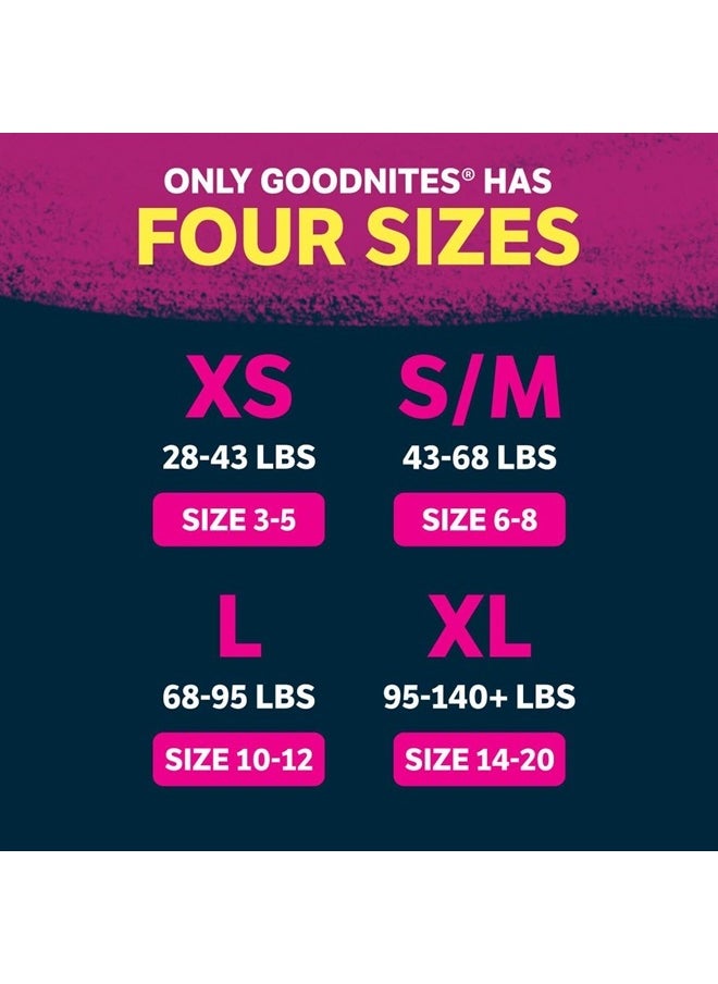 GoodNites - Goodnites Girls' Nighttime Bedwetting Underwear, Size Extra Small (28-43 lbs), 44 Ct (2 Packs of 22), Packaging May Vary - Image 1