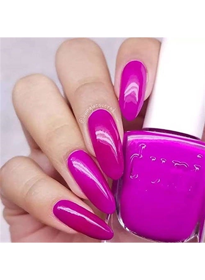 Nail Polish, 791Berry Margarita, Neon Purple, Semi Matte Finish, Full Coverage, Quick Drying, Easy to Apply, 0.45 Fl Oz Cosmetics