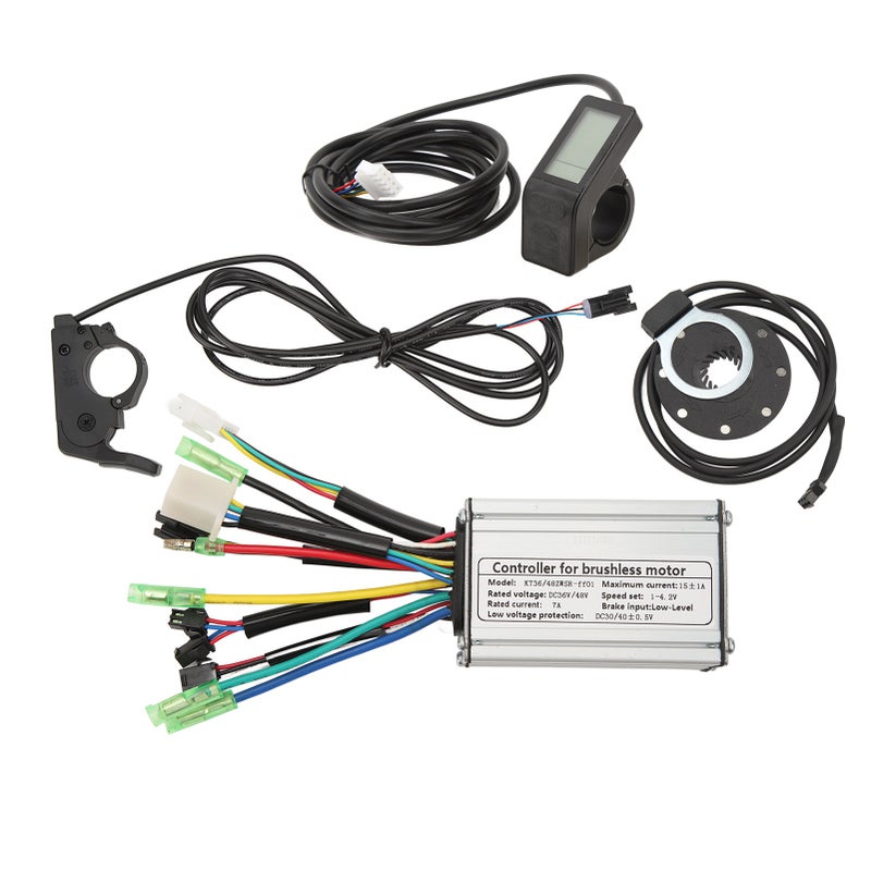 Electric Bike Conversion Kit Professional KT 15A Controller LCD4 Panel TT009 Thumb Throttle Set for 36V 48V 250W Motor - Image 4