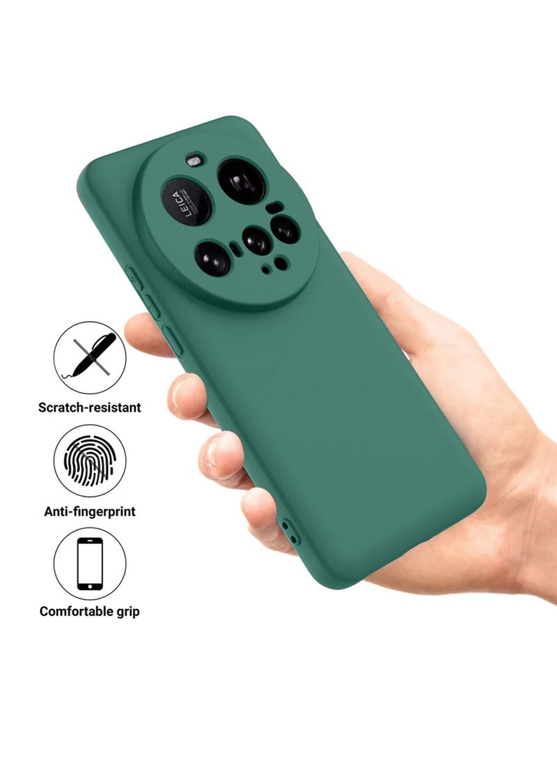Wtech Xiaomi 15 Ultra 5G 2025 Premium Soft Liquid Silicone Case Cover (MCRPSN) - Dark Green - Image 2