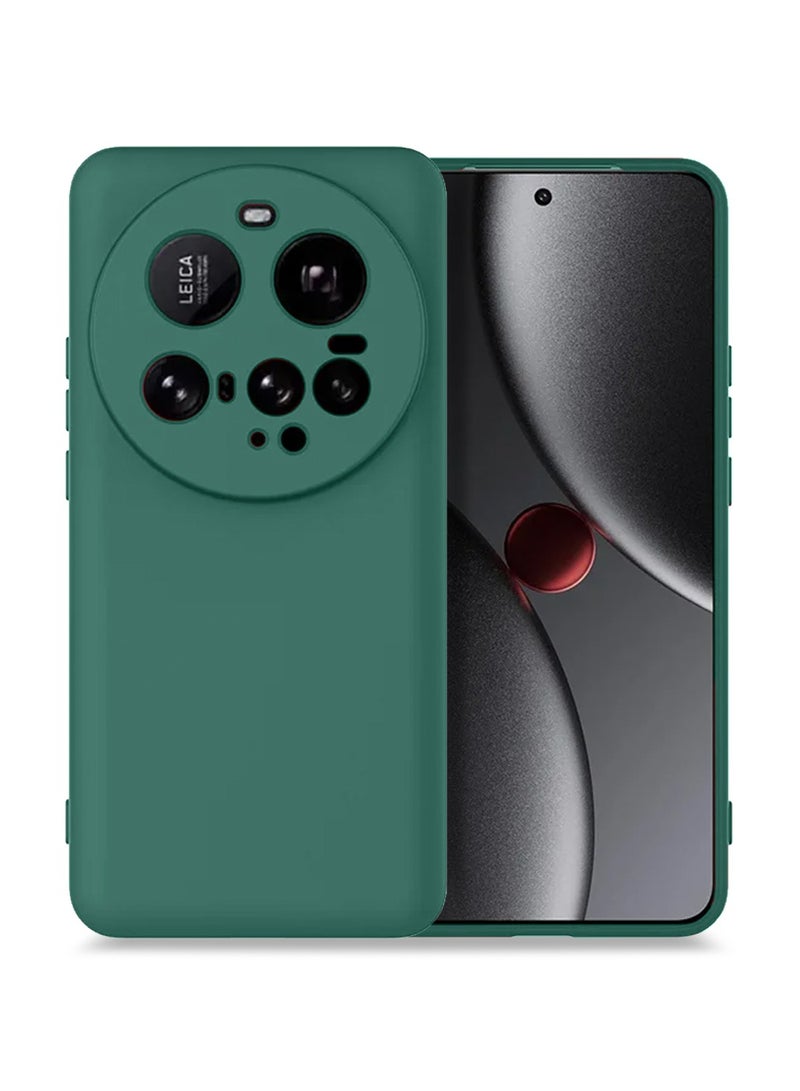 Wtech Xiaomi 15 Ultra 5G 2025 Premium Soft Liquid Silicone Case Cover (MCRPSN) - Dark Green - Image 1
