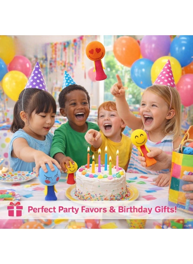 ARGT 24 Pcs Emoji Jump Pop Up Toys – Kids Party Favors, Goodie Bag Fillers, Bouncy Popper Launcher – Non-Toxic Safe STEM Toy for Boys & Girls Age 3+ - Image 5