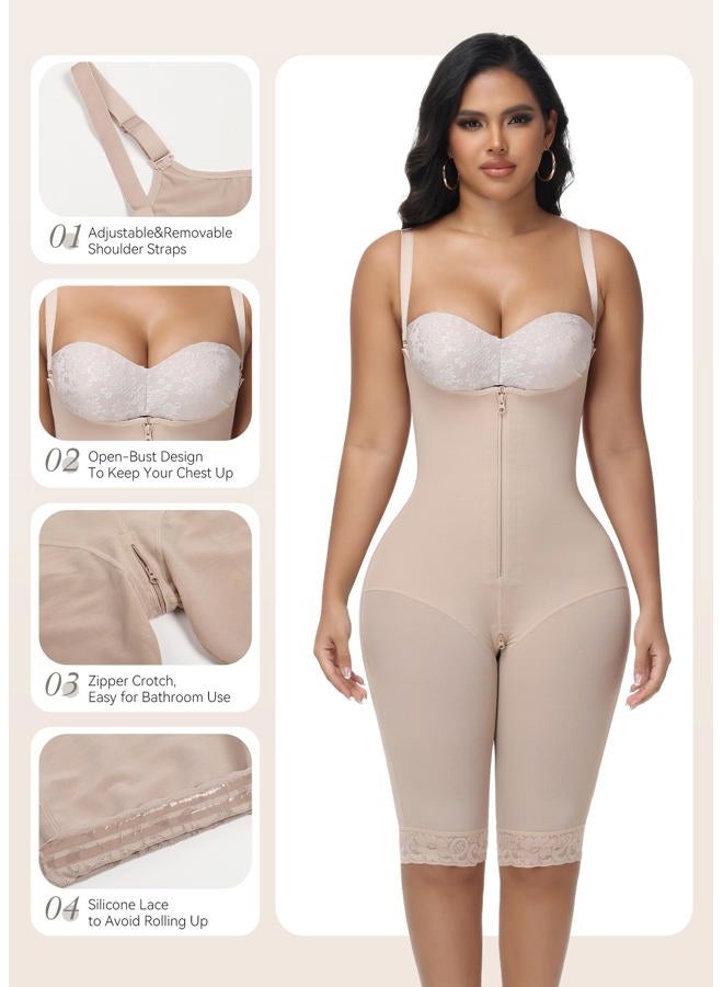 SHAPSHE Fajas Colombianas Tummy Control Shapewear Faja Body Shaper Post Surgery Compression Garment Shapewear for Women, Tan, 3XL - Image 3