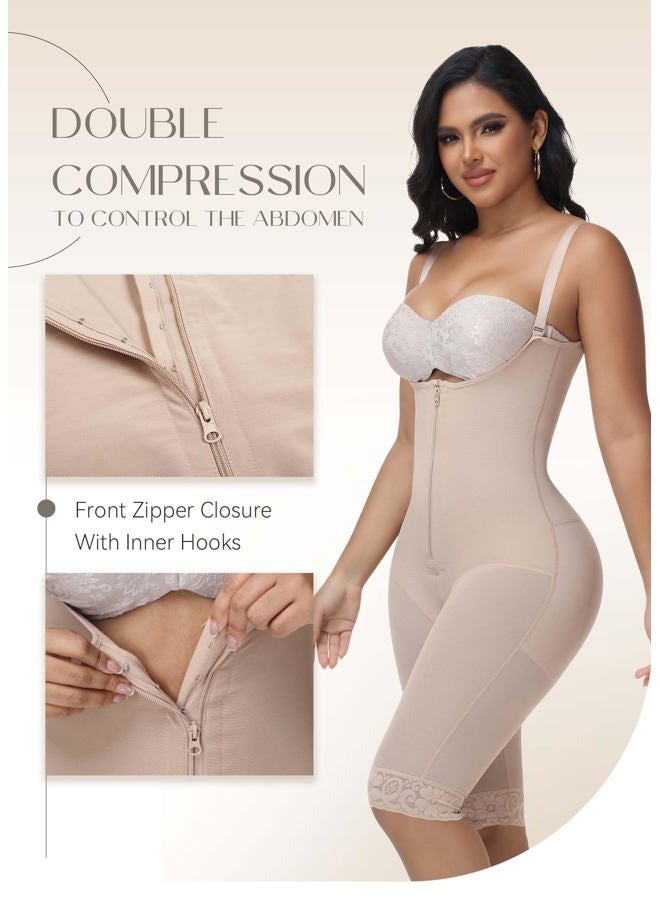 SHAPSHE Fajas Colombianas Tummy Control Shapewear Faja Body Shaper Post Surgery Compression Garment Shapewear for Women, Tan, 3XL - Image 2