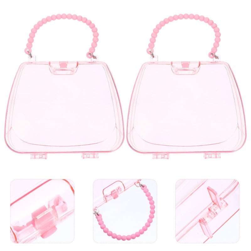Pink Portable Jewelry Organizer Pouch Set for Earrings Necklaces Rings Travel Daily Use - Image 5