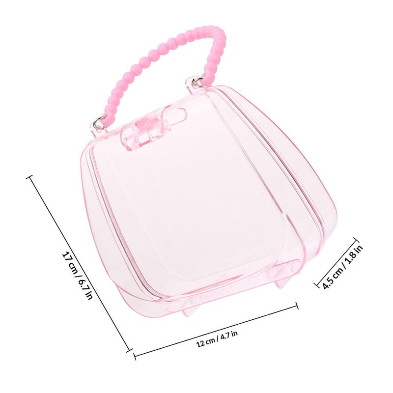 Pink Portable Jewelry Organizer Pouch Set for Earrings Necklaces Rings Travel Daily Use - Image 3