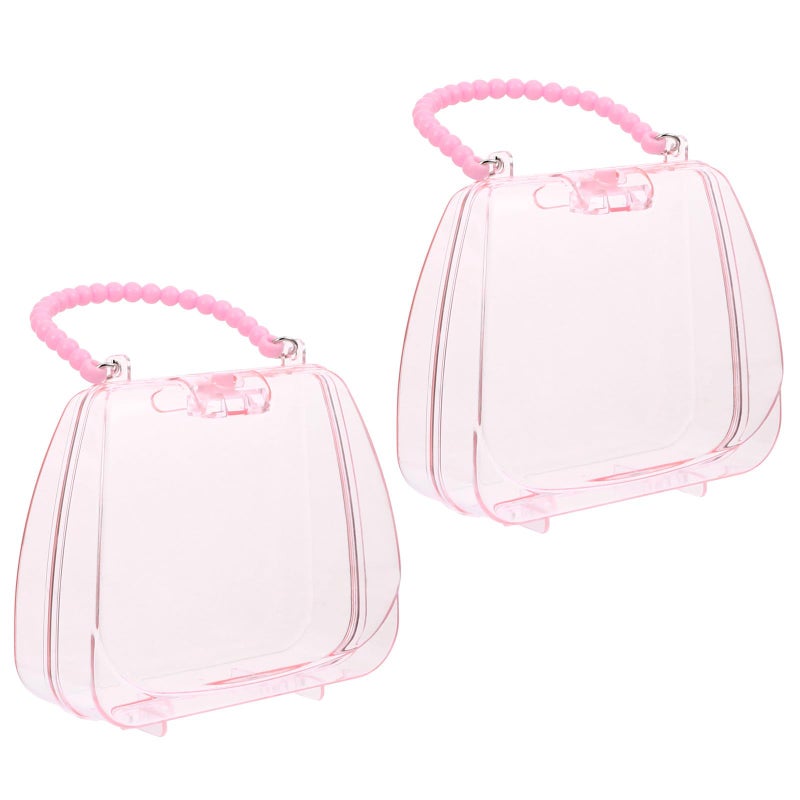 Pink Portable Jewelry Organizer Pouch Set for Earrings Necklaces Rings Travel Daily Use - Image 2