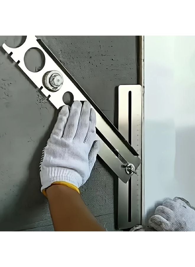 Stainless Steel Tile Drilling Guide Adjustable Multi Functional Hole Tool 1pc - Image 2