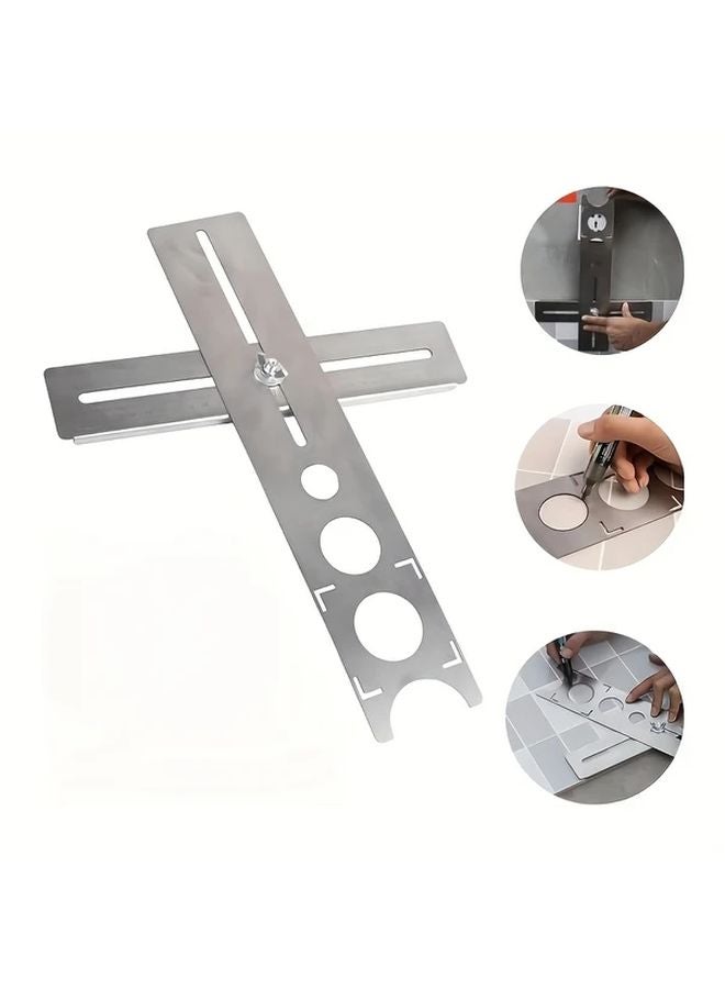 Stainless Steel Tile Drilling Guide Adjustable Multi Functional Hole Tool 1pc - Image 3