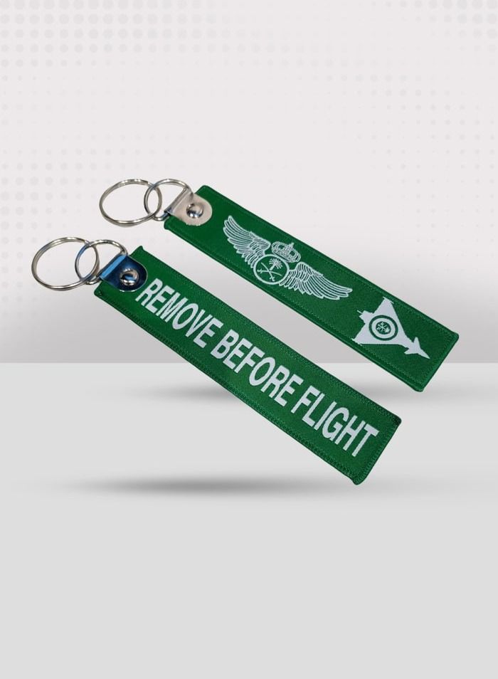 Fighter Gifts Eurofighter Saudi Wing Green Fabric Keychain