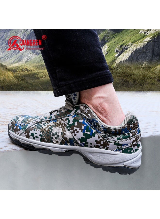 Strongman Qiangren Classic Training Shoes Comfortable Shock Absorption Outdoor Sports Men's Shoes Jihua 3515 Four Seasons Breathable Lightweight Running Shoes Mountaineering Tourism Military Enthusiasts Trainin - Image 3