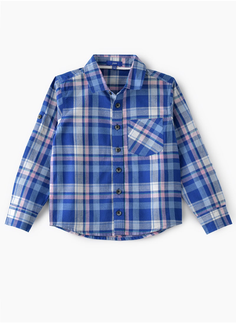 JAM Spring & Summer Squad Goals: Boys' Breezy Cotton Check Shirts  - Image 1