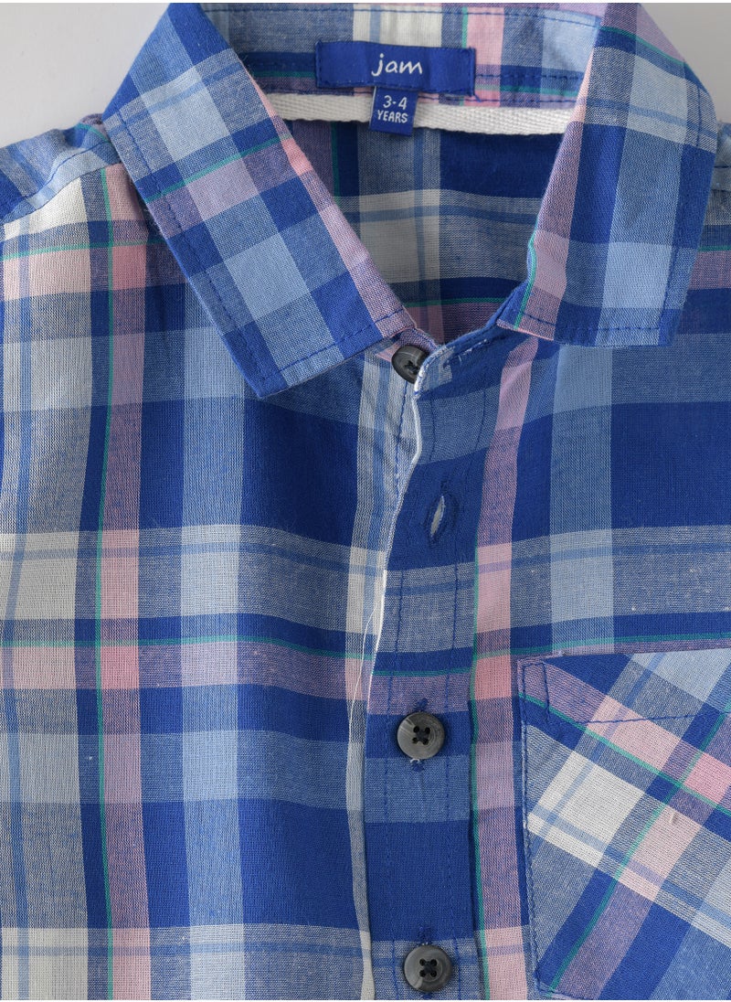 JAM Spring & Summer Squad Goals: Boys' Breezy Cotton Check Shirts  - Image 3