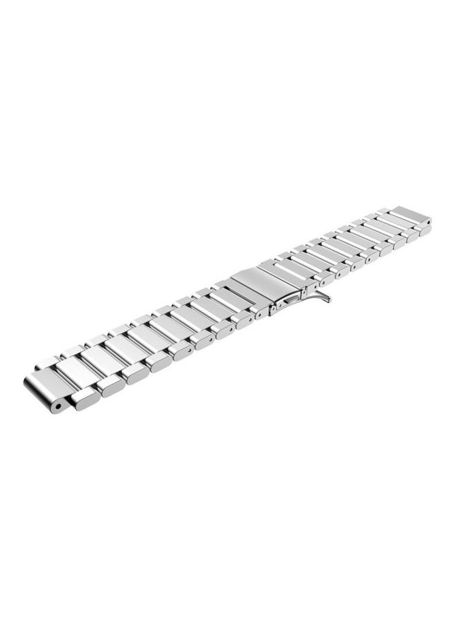 Three Steel Strips Wrist Strap For Garmin Forerunner 220 / 230 235 630 620 735 Silver - Image 4