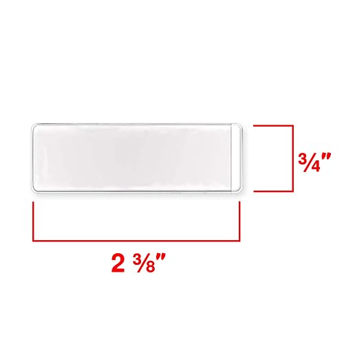 STORE SMART StoreSMART - Peel & Stick 6/8" x 2 3/8" Shelf Tag/Label Holders - 25-Pack - Open Short Side - STB861S-25 - Image 4