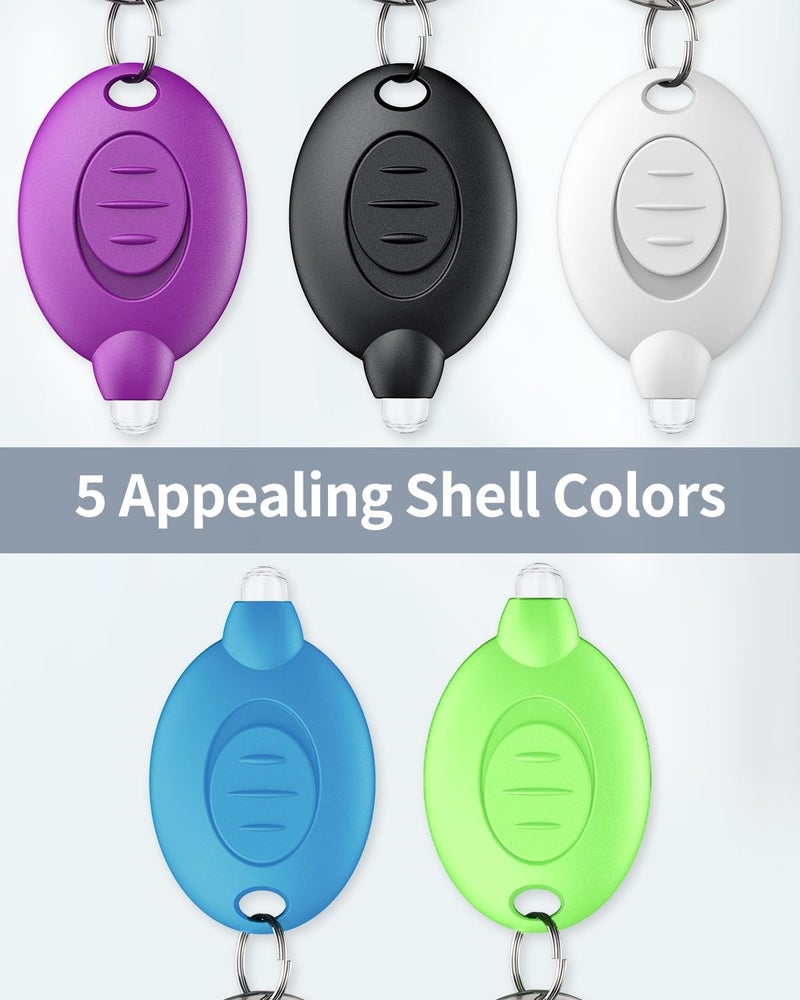 Uniclife 5 Pack LED Keychain Flashlight - Mini Portable Ultra Bright Key Ring Torch - Image 3