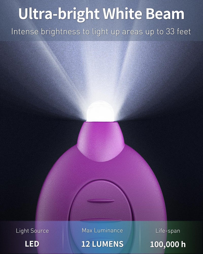 Uniclife 5 Pack LED Keychain Flashlight - Mini Portable Ultra Bright Key Ring Torch - Image 2