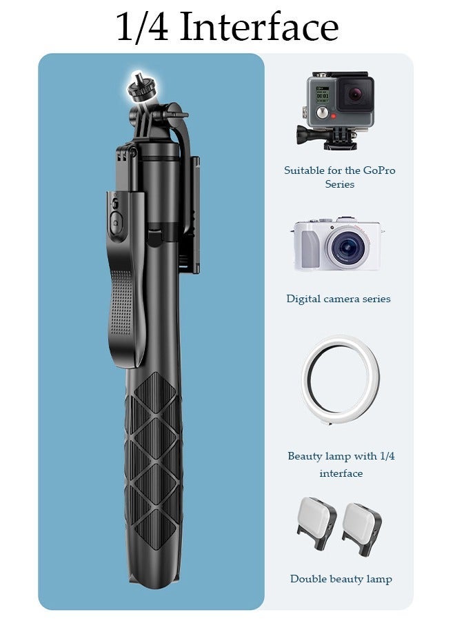 DUNISO Selfie Stick, All-in-1 Extendable Cell Phone Tripod Stand,360° Rotate Phone Tripod with Wireless Remote Shutter,Group Selfies/Live Streaming/Video Recording Compatible with All Cellphones - Image 5