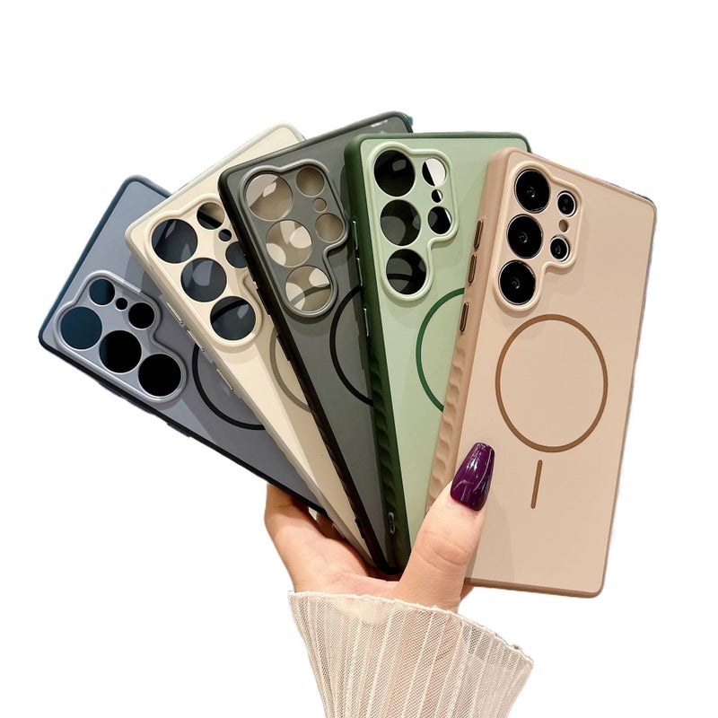 Drop Protection Samsung Galaxy S23 Ultra TPU in with Two Tone Design and Skin Feel in Green for On The Go Carry - Image 3