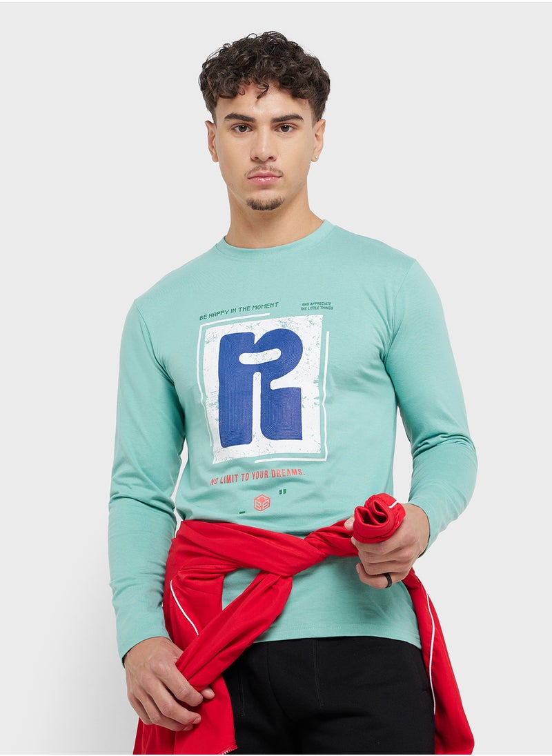 Seventy Five Basics Graphic Long Sleeve T-Shirt  - Image 1