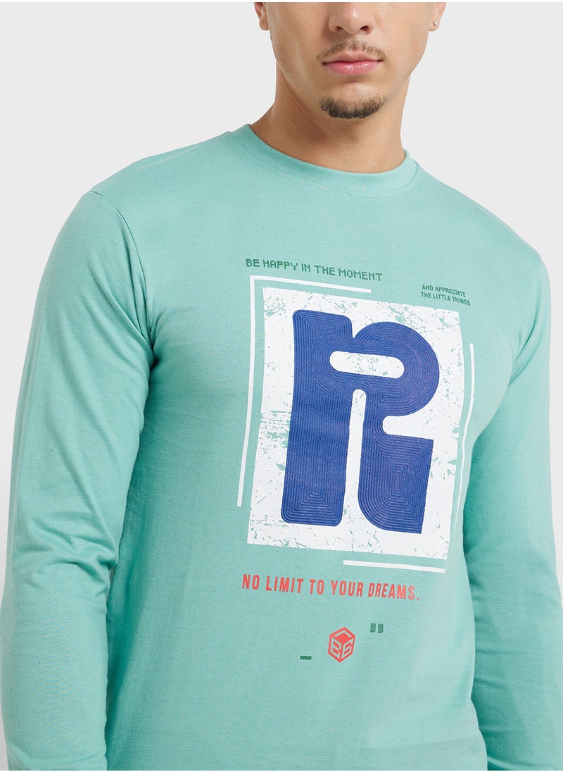 Seventy Five Basics Graphic Long Sleeve T-Shirt  - Image 3
