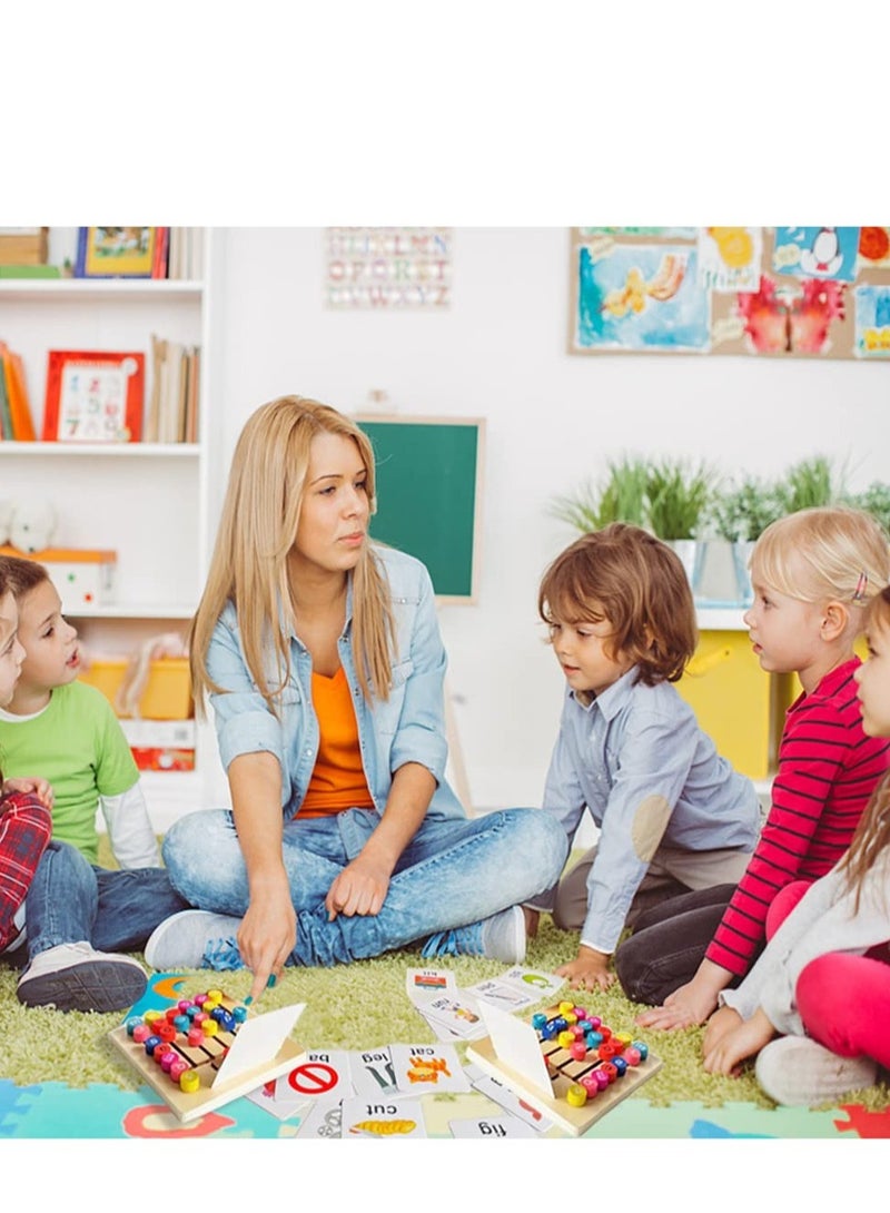 KASTWAVE ألعاب مونتيسوري للأطفال الصغار، لعبة أحجية لبناء الكتل، لعبة كلمات رؤى CVC، لعبة تعلم الأبجدية للأطفال في سن ما قبل المدرسة - Image 5