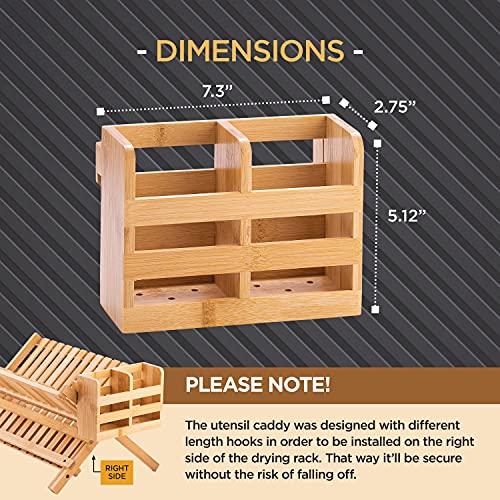 Bambüsi Bamboo Utensil Holder for Dish Rack - Flatware, Cutlery and Utensil Drying Caddy - Fits Bambusi Bamboo Dish Drying Racks - Image 5