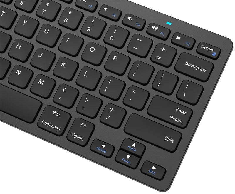 Arteck Ultra-Slim Keyboard Compatible with iPad 10.2-inch/iPad Air/iPad 9.7-inch/iPad Pro/iPad Mini, iPhone and Other Bluetooth Enabled Devices Including iOS, Android, Windows, Black - Image 4