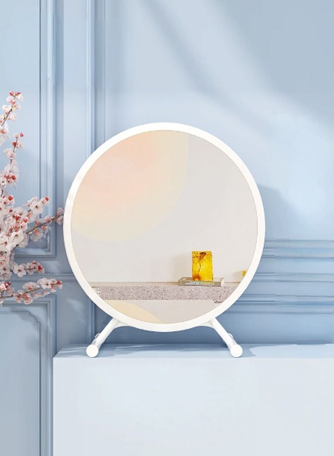 fashionhome Vintage Round Desktop Stand One Sided Dressing Aesthetic Makeup Vanity Table Mirror 40 x 44 Centimeter - Image 1