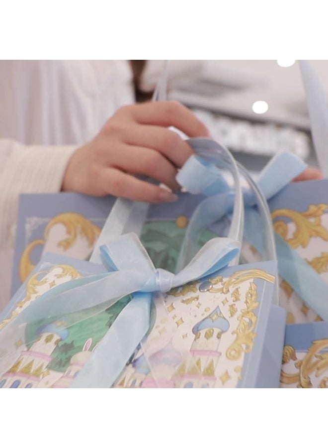 NIBEMINENT 3-Piece Color Gift Bag with Handle, Oil Painting Gift Paper Bags Medium Size Small Gift Bags Birthday Craft Paper Gift Bags for Presents,Birthdays, Mother's Day,Weddings, Party - Image 2