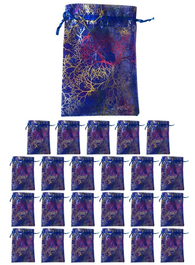 ZCM-HAPPY 24 Piece Organza Party Favor Bag Goodies Bag Set