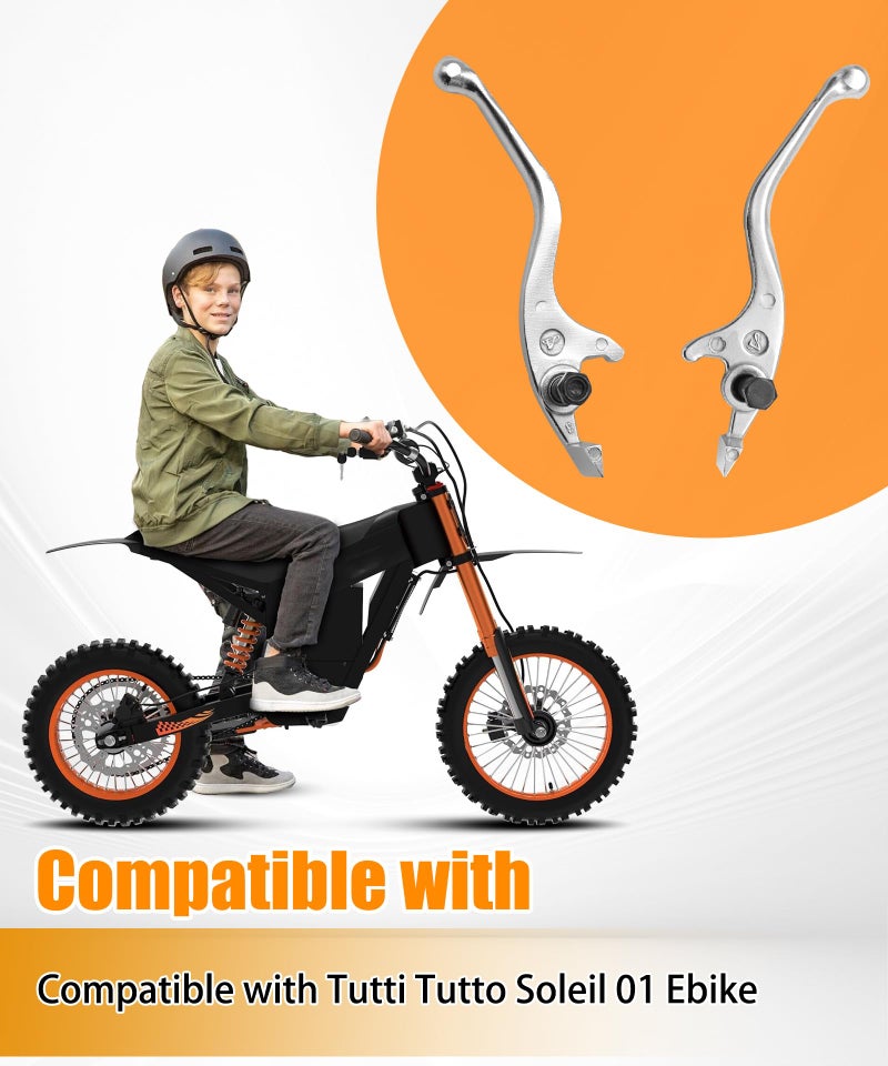 Taruimoo Aluminum Dirt Bike Pivot Brake Clutch Levers Set Fits for Tutti Tutto Soleil01 Ebike, Left &Right - Image 2