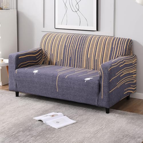 HOKIPO Stretchable Elastic Cover for Sofa 2 Seater, (NEW-4100-S10), Multicolor - Image 1