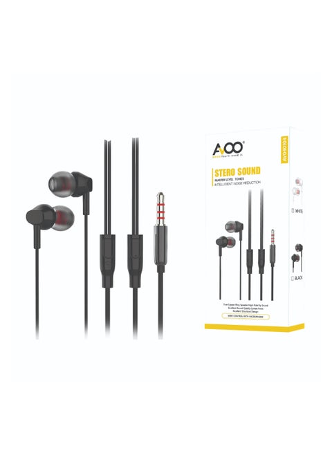 earphones compatible with iPhone 6 and Samsung phones with a 3.5mm AUX port for a classic audio experience with noise isolation.