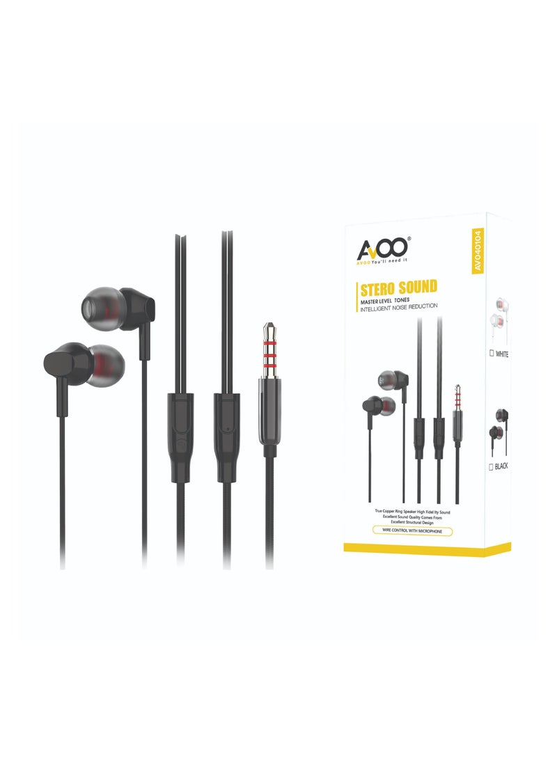 earphones compatible with iPhone 6 and Samsung phones with a 3.5mm AUX port for a classic audio experience with noise isolation.