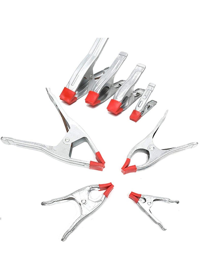 DIY Crafts DIY Crafts CTDIYHI41567 Industrial 4 Piece Metal Spring Clamps Rubberized Strengthened Stainless Steel Made for Woodworking Camping Photo Studios  - Image 1