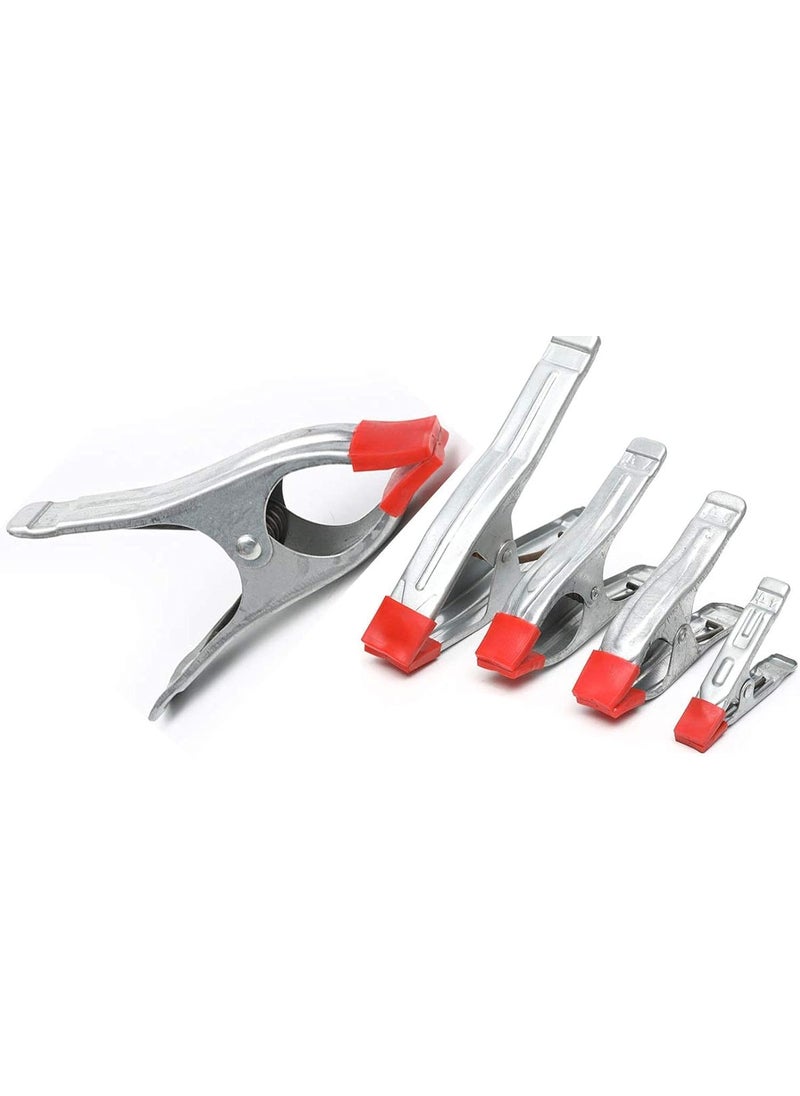 DIY Crafts DIY Crafts CTDIYHI41567 Industrial 4 Piece Metal Spring Clamps Rubberized Strengthened Stainless Steel Made for Woodworking Camping Photo Studios  - Image 2
