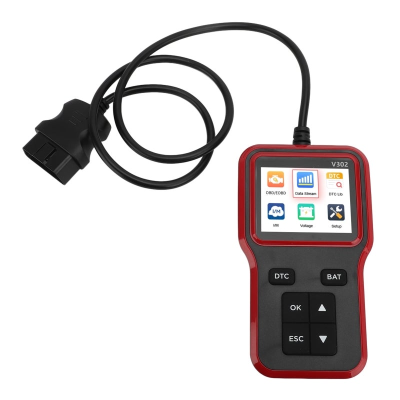 OBDII Car OBD Scanner Real Time Curve I M Readiness 2.8in TFT Color Screen Engine Fault Code Reader for Vehicles - Image 1