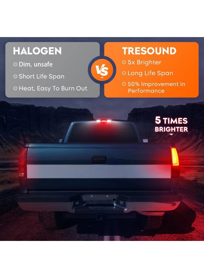 Tresound LED Taillight Tail Light + 3rd Third Brake Cargo Lamp for Chevy Silverado 1500 2500 1999-2002, 1500HD 2500HD 2001-2002, GMC Sierra 1500 2500 1999-2003, Sierra 1500HD 2500HD 2001-2003, 19169017 - Image 4