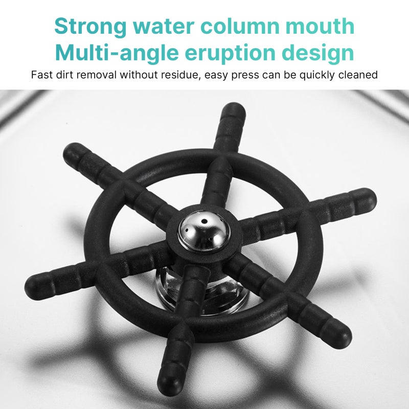 Stainless Steel Glass Rinser for Sink 304 No Power Required - Efficient Multi-angle Cleaning Bottle Washer for Kitchen Sink - Image 3