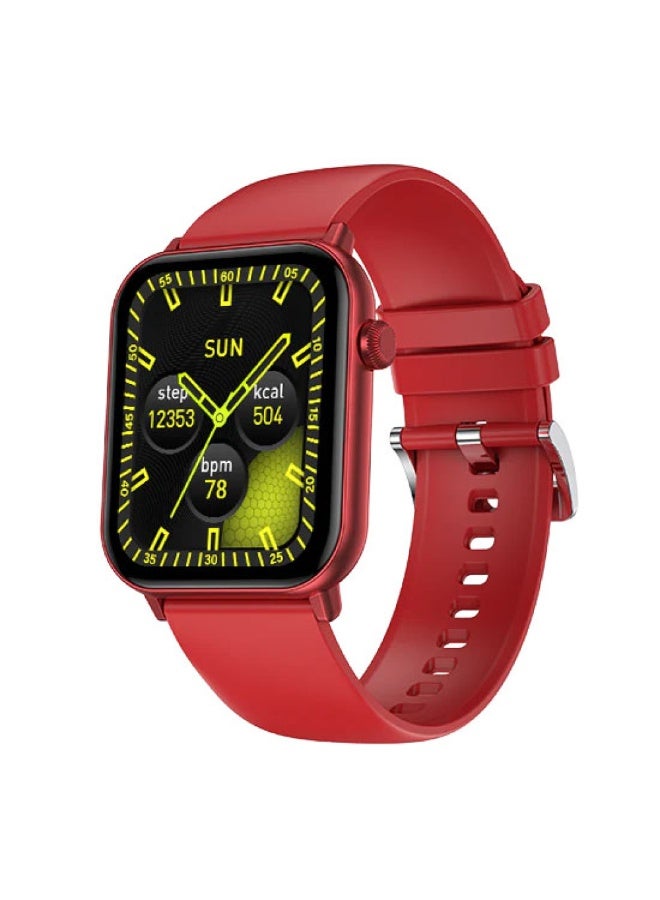 Fire-Boltt Epic with 42.9mm (1.69) 2.5D Curved Glass,SPO2, Heart Rate tracking, Touchscreen Smartwatch  (Red Strap, Free Size) - Image 2