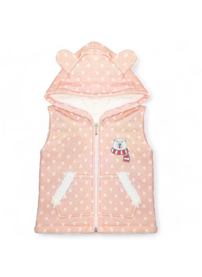 BabyShoora - Three-piece baby set with fur inside, hood, pants + shirt + vest - Image 1