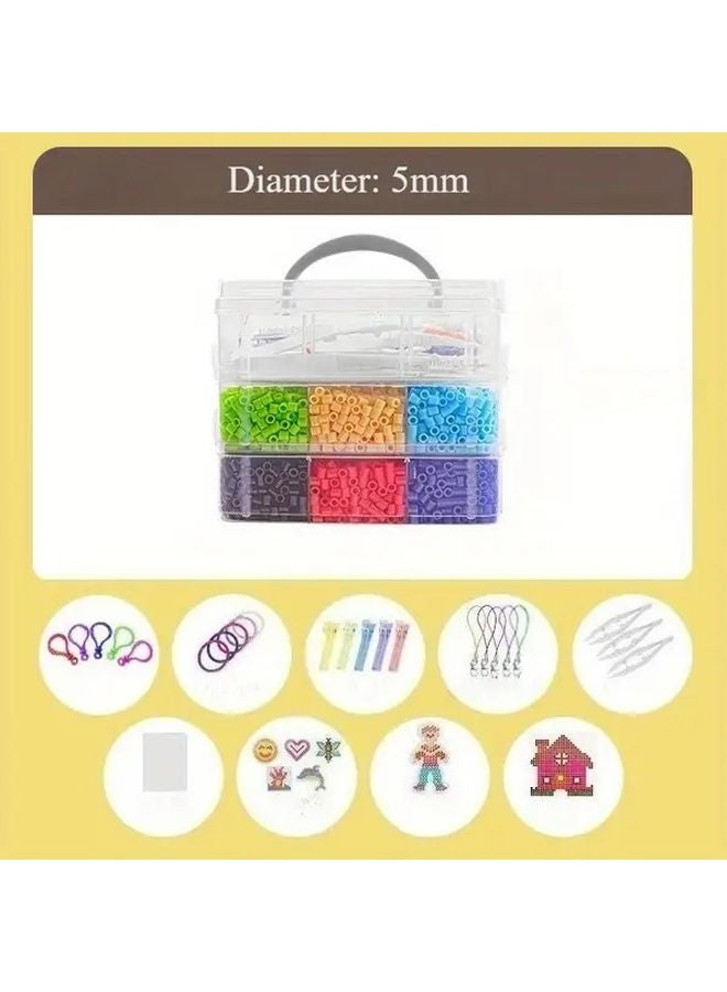 1 صندوق مجموعة فسيفساء بلاستيكية 5 مم طلاء DIY صنع قلادة مفتاح مجموعة للمبتدئين - Image 3