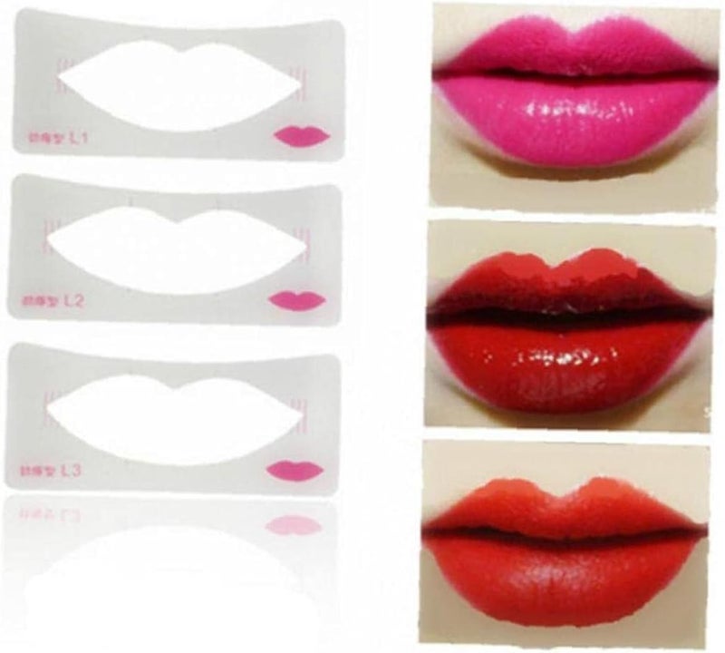 3pcs Lip Liner Stencils 3 Lip Model Styles Lip Line Template Stencil Card Lip Cosmetic Make Up Tools - Image 2