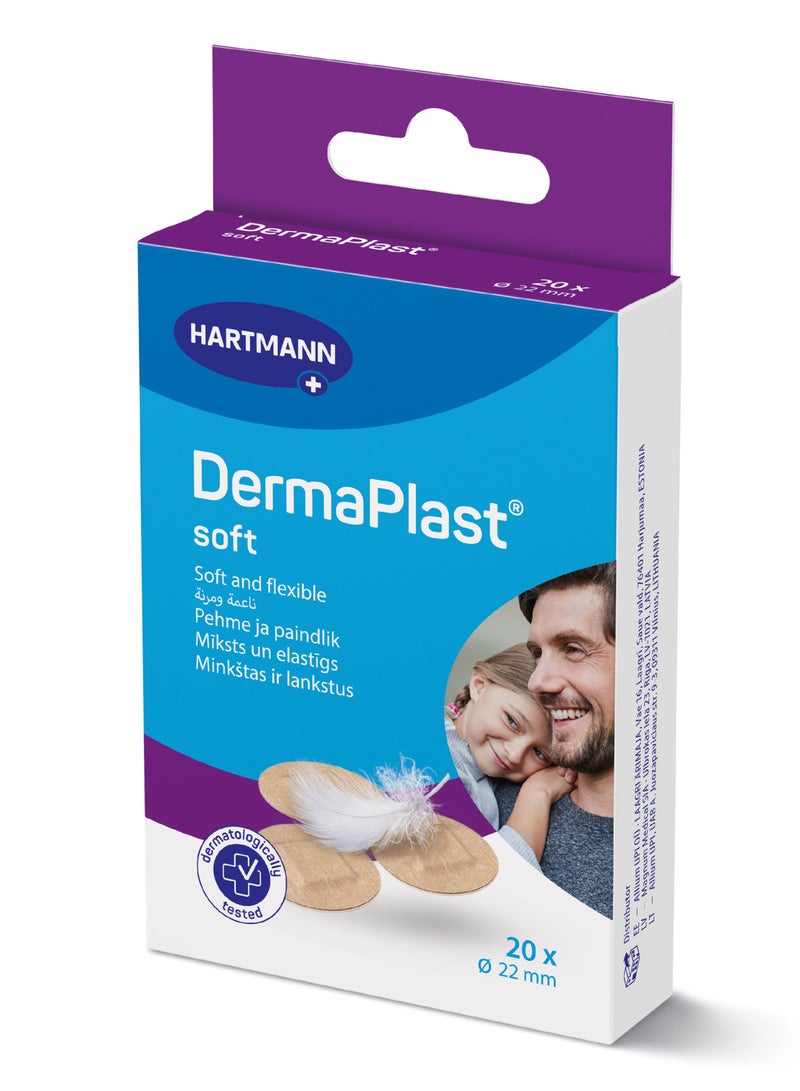 DERMAPLAST درمابلاست سوفت 20 شريطًا لاصقًا/حزمة - Image 1