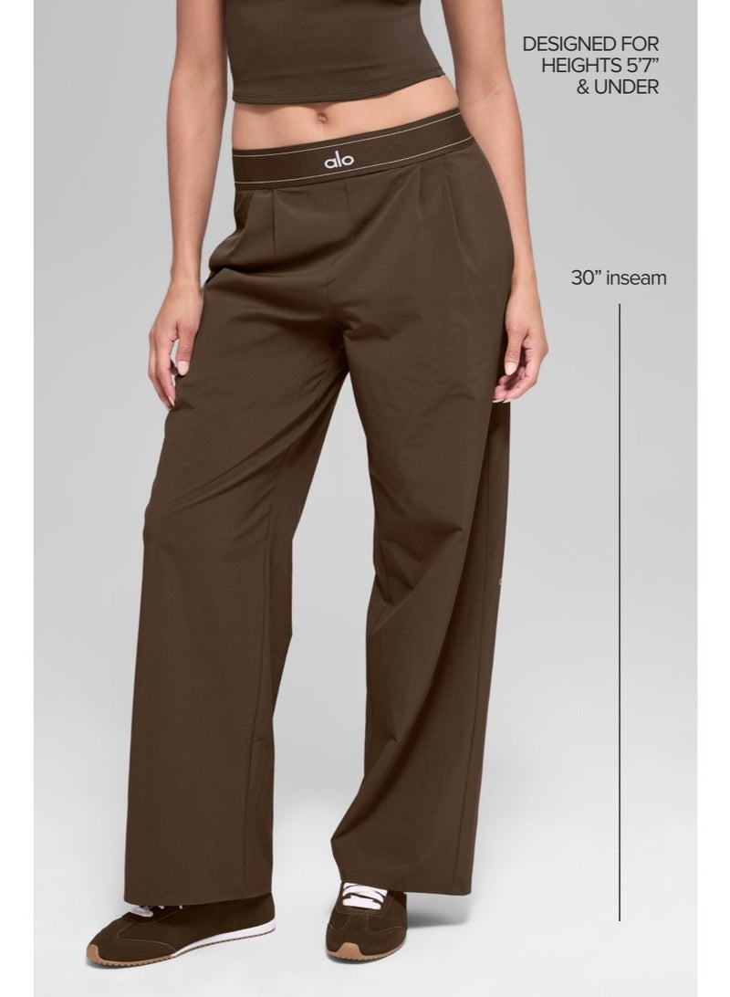 Alo Yoga 30" Inseam Suit Up Trouser (Regular) - Espresso for Girls - Image 2